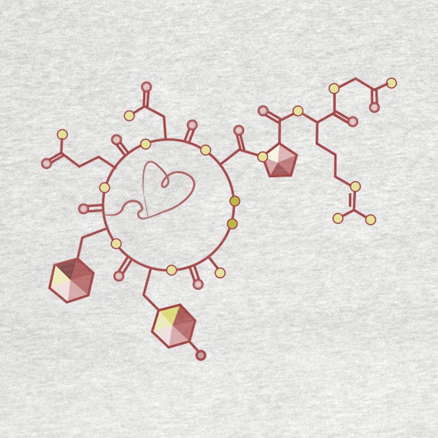 oxytocin hormone molecule and heart by nv-arty